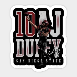 AJ Duffy College Player Name Sticker